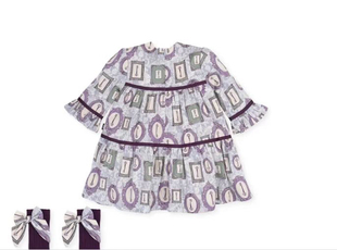 西班牙百年世家品牌tutto piccolo 女童托托皮可洛正品中袖连衣裙