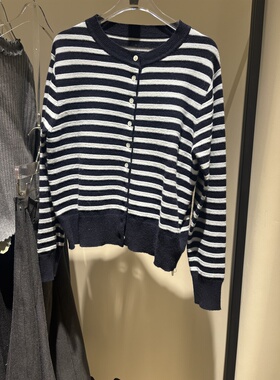 专柜代购SHIXI石茜商场专柜正品X1MAF308A233 圆领条纹针织上衣