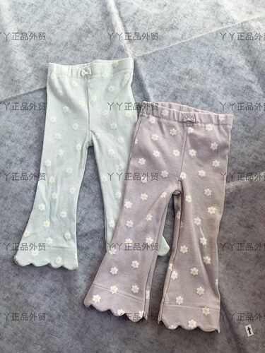 日本订单 mama*raku妈妈乐女童针织面料花边裤裤型好看舒服柔软