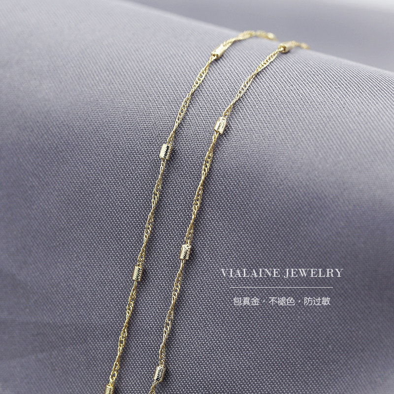 Carly Lin DIY Jewelry jewelry manual make Material Science parts 5UM the republic of korea Imported Superfine Bracelet Necklace chainin the Accessories/Fashion Jewelry,  DIY Fitting , Chain  category - from Buy2taobao.com to provide professional Taobao agent buy service