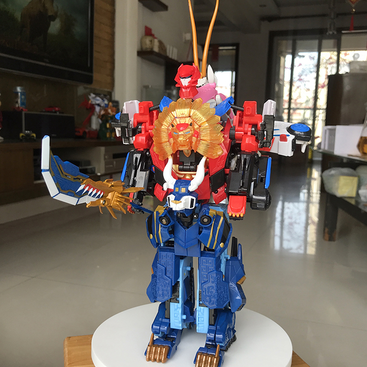 正版孩之星神獸金剛1代鹰龙金刚dx版 天神地兽变形 益智拼裝玩具