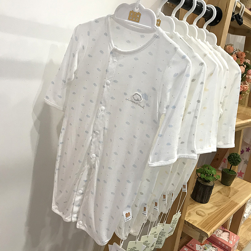 心果BB宝宝哈衣爬服夏季天丝婴儿连体衣夏天冰丝睡衣夏装衣服网眼