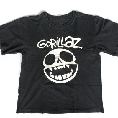 575-重磅300克 宽松 大码 落肩Gorillaz街头修身纯色圆领纯棉男