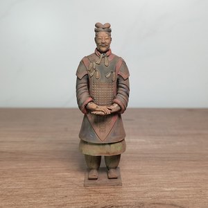 彩绘兵马俑摆件 秦始皇将军俑手办 3d打印秦俑模型西安旅游纪念品