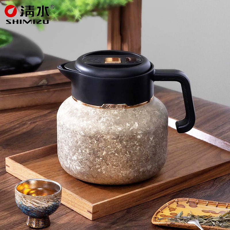清水纯钛焖茶壶高颜值办公室茶水分离焖泡家用保温水壶暖瓶热水壶