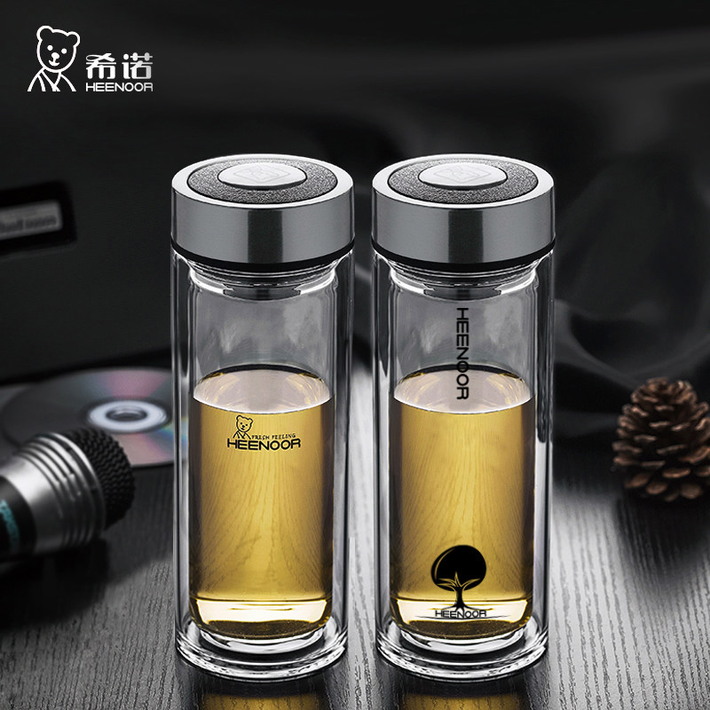 带过滤泡茶商务便携玻璃杯希诺