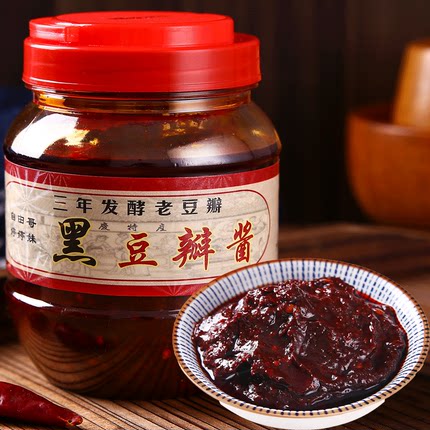 黑豆瓣酱500g   三年黑豆瓣酱