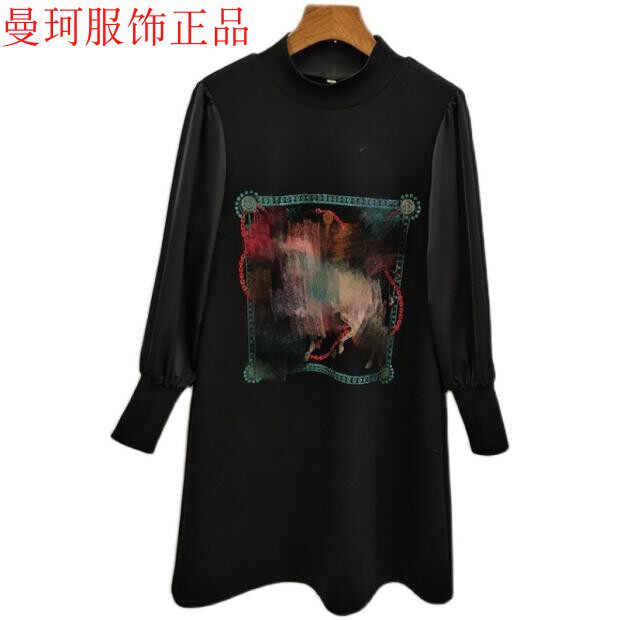 连衣裙珂曼莎KM依瑄贝妮EB-21A010春季2022新时尚中长款 阿曼珂