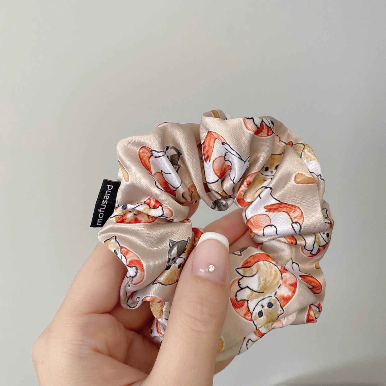 日单新品mofusand鲨鱼猫炸虾猫蓝色粉色青色卡其色可爱卡通 发绳