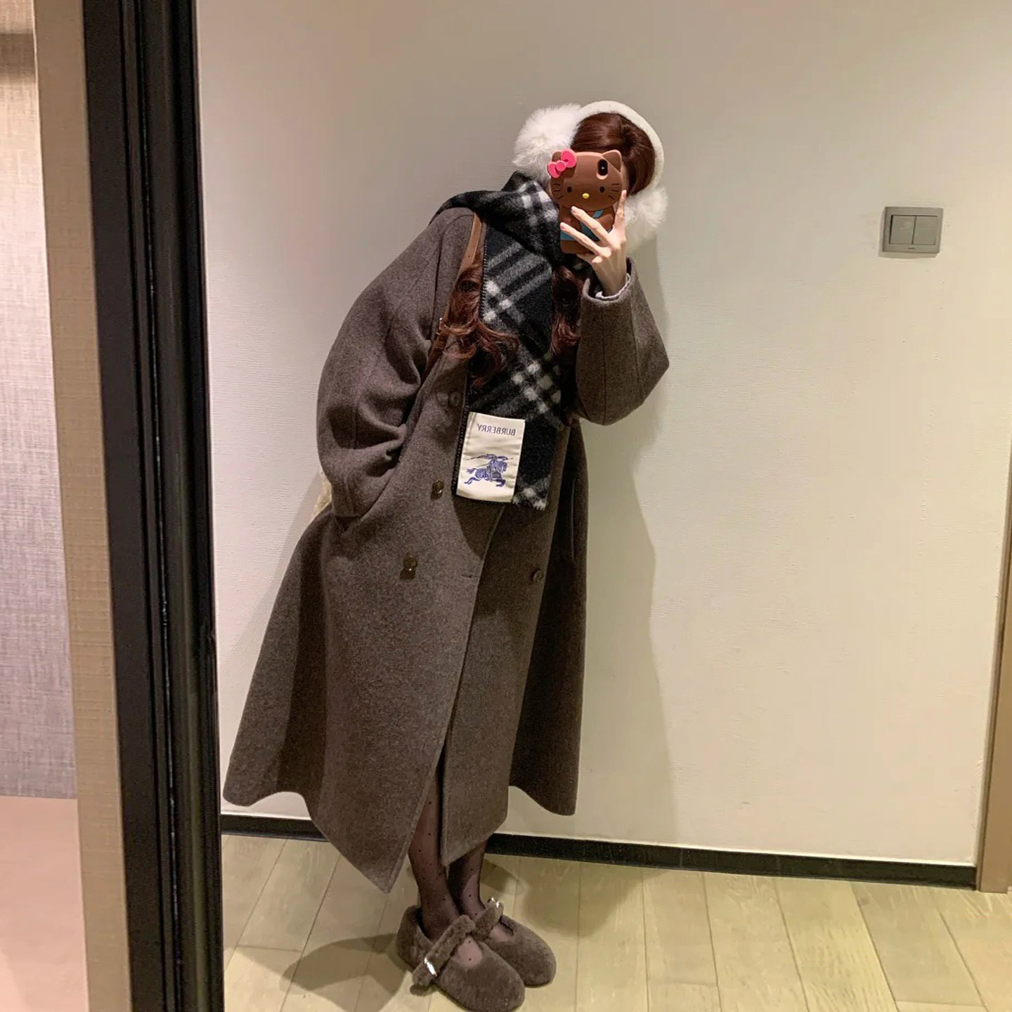 老钱风烟驼色双排扣呢子大衣女秋冬慵懒风中长款休闲百搭毛呢外套,女装/女士精品,毛呢外套,淘宝优惠券,粉丝福利购,淘宝优惠卷