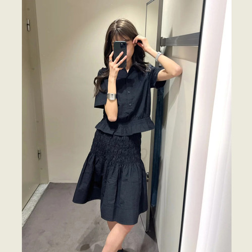 小个子百搭减龄黑色套装