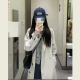 宽松大衣 慵懒感中长款 轻纱灰复古风立领廓形风衣外套女春秋季 新款