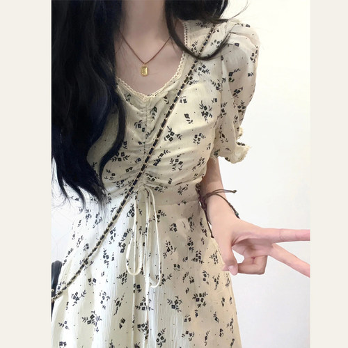 气质茶歇显瘦长裙夏款