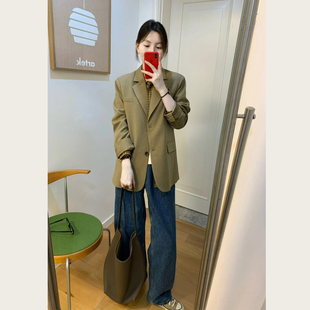 2024早春秋装 外套女 今年流行休闲小个子高级感炸街茶系穿搭西装