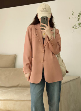 小个子宽松显瘦休闲西服上衣