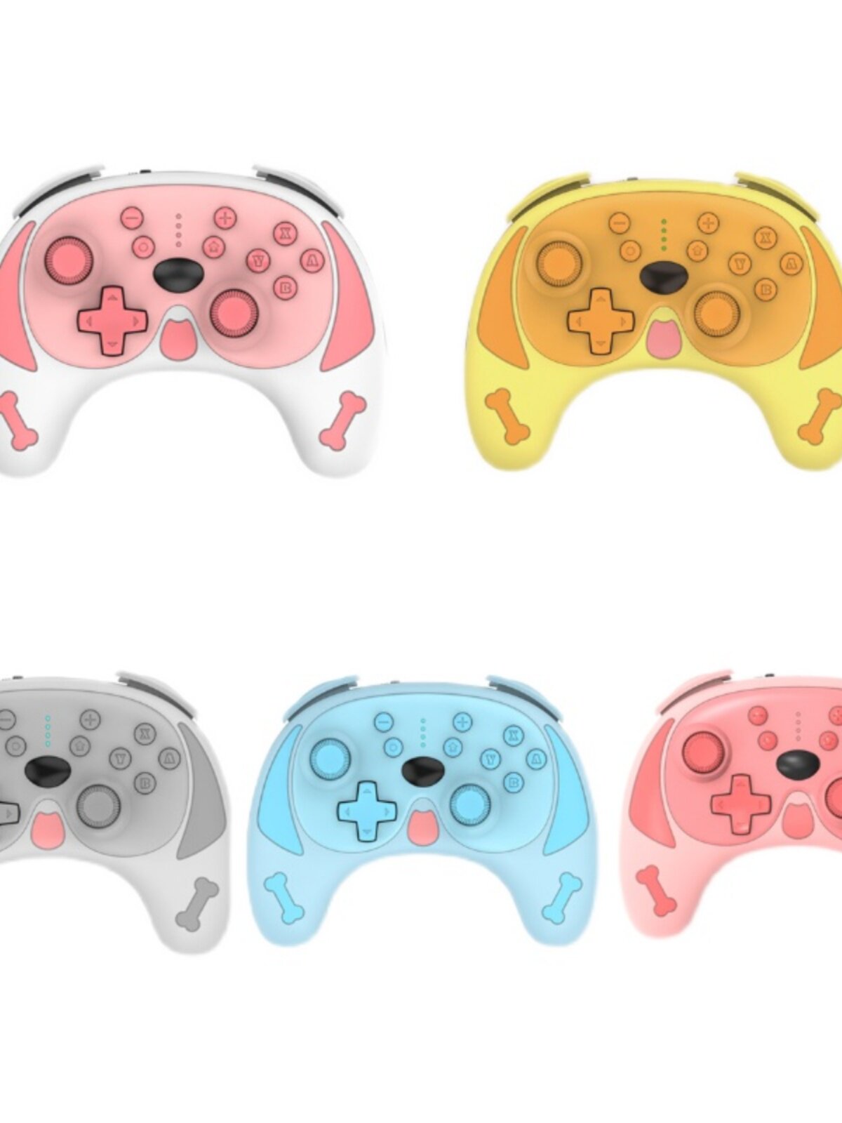 CARTOON PUG HANDLE SWITCH PRO WIRELESS BLUETOOTH GAMEPAD NS SOMATOSENSORY VIBRATION WAKE-UP FUNCTION
