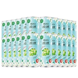 RIO锐澳rio微醺鸡尾酒青提茉莉味低度数3度果酒330ml 24罐整箱6罐