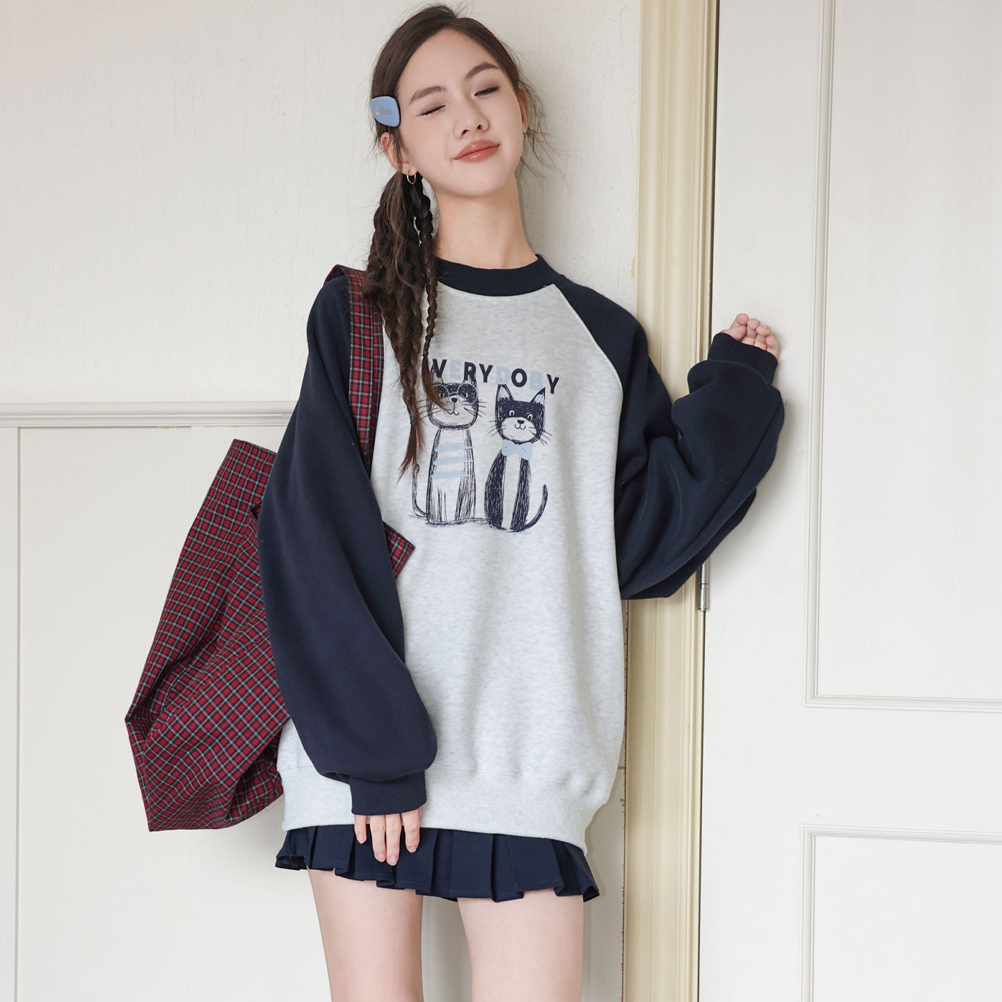 女大童加绒卫衣休闲内搭上衣