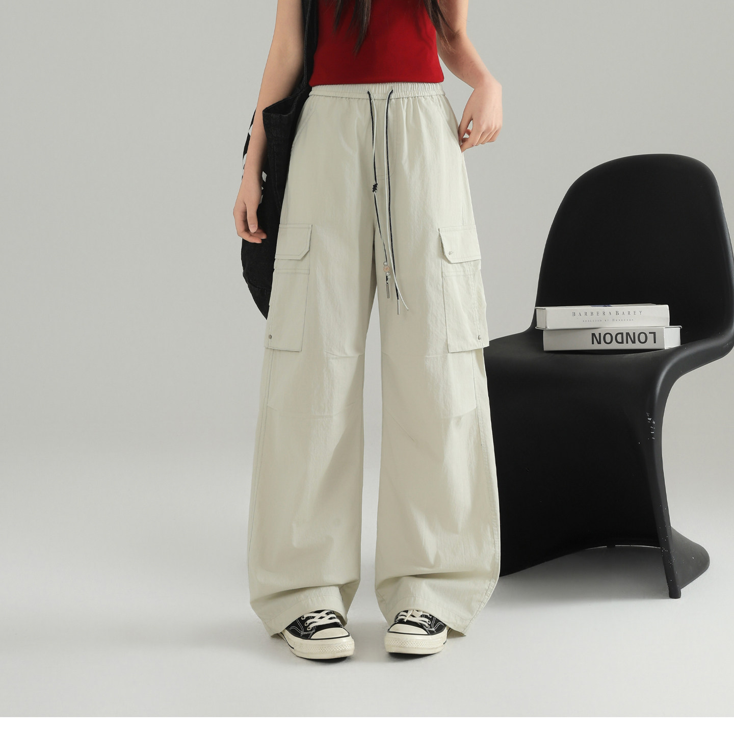 女童工装裤春款骄骄虎2026新款初中生高中生休闲直筒裤长裤子9045