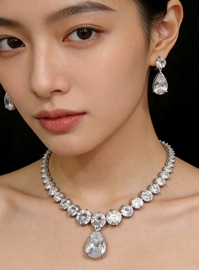 奢华新娘项链耳环两件套