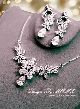 高级感新娘颈链晚礼服婚纱项链