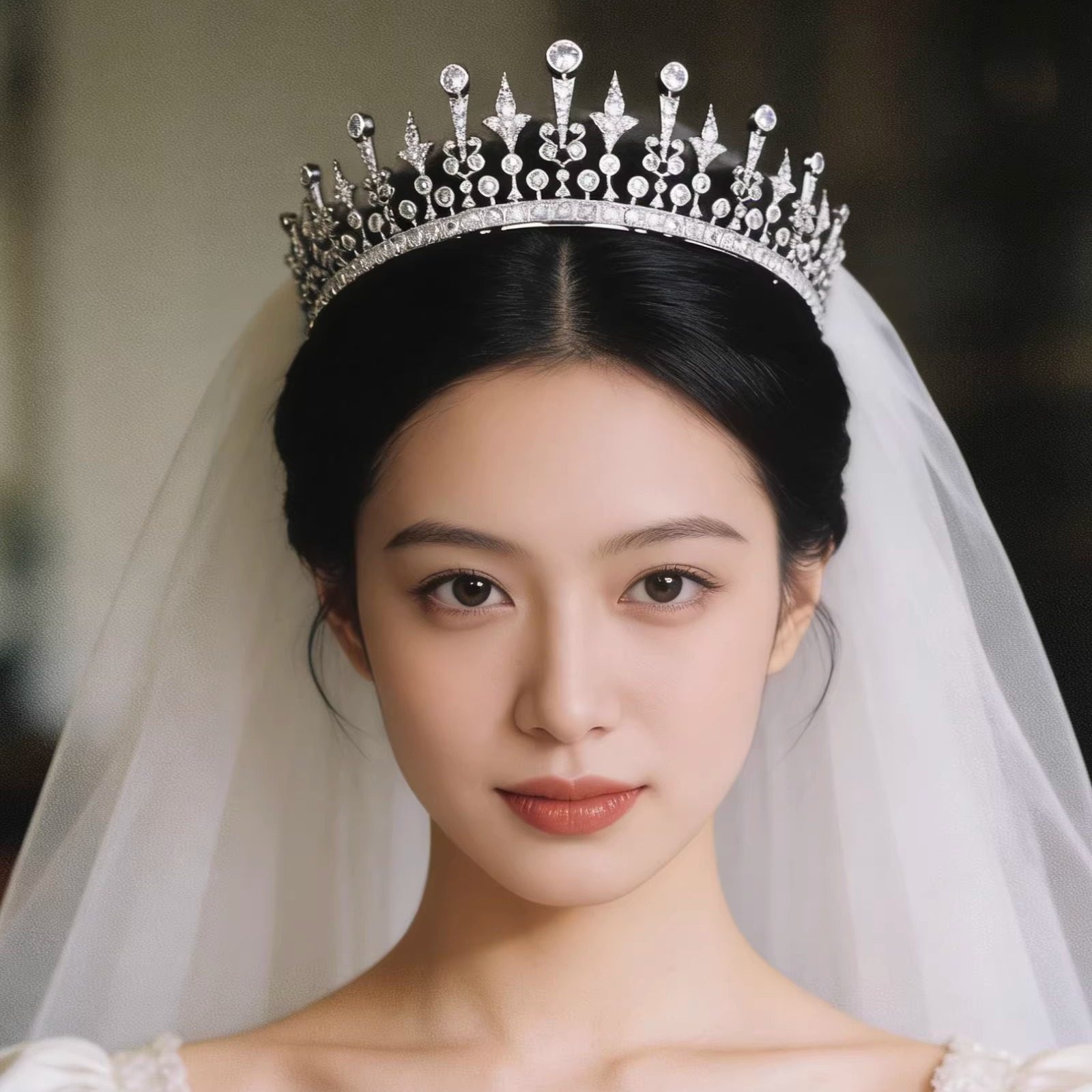 法式轻奢高级感王室复古宫廷风新娘皇冠头饰公主婚纱生日王冠大气