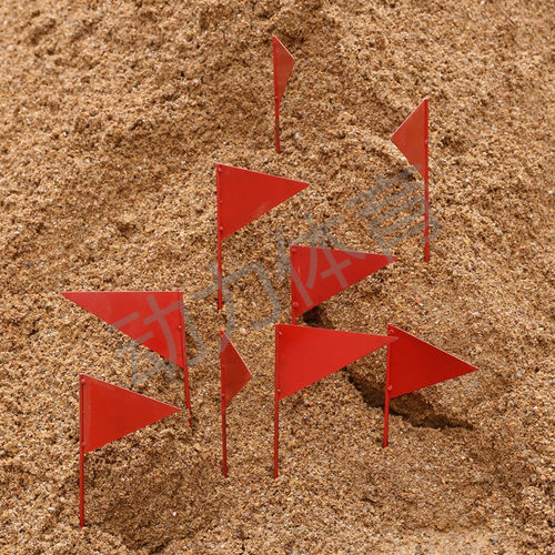 三角形小铁旗i子 田径旗 发令旗  标志旗 记号旗铅球投掷远度旗子