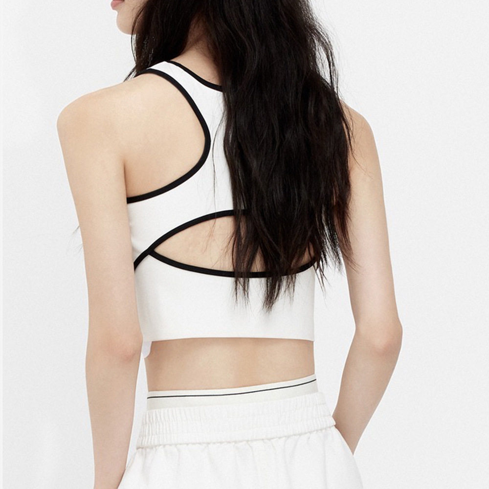 新款撞色运动背心女美式露背镂空设计外穿含胸垫内搭健身瑜伽背心,运动/瑜伽/健身/球迷用品,瑜伽背心,淘宝优惠券,粉丝福利购,淘宝优惠卷