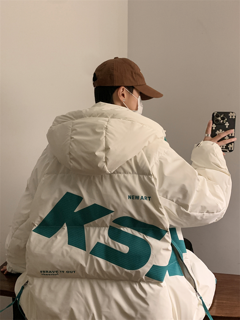 22/冬90%白鸭绒高品质连帽羽绒服潮流大码外套2207-P300控398元，男装羽绒服，电商A171