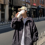 2021春装新款港风印花男士连帽夹克宽松男装外套J，男装夹克，电商A171