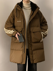 23/冬 新款90%白鸭绒连帽加厚中长款羽绒服男8888-P300图片