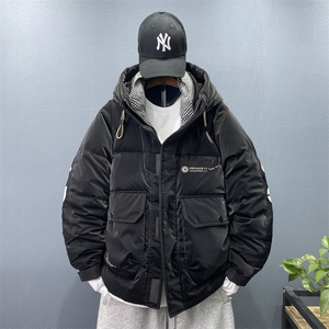 23/冬 90%白鸭绒高品质连帽羽绒服潮流大码外套2239-P300图片