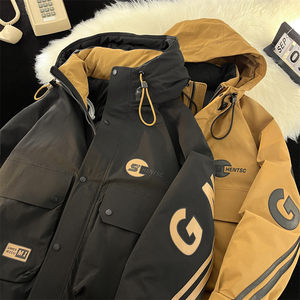 23/冬 90%白鸭绒高品质连帽羽绒服工装外套2333-P320图片