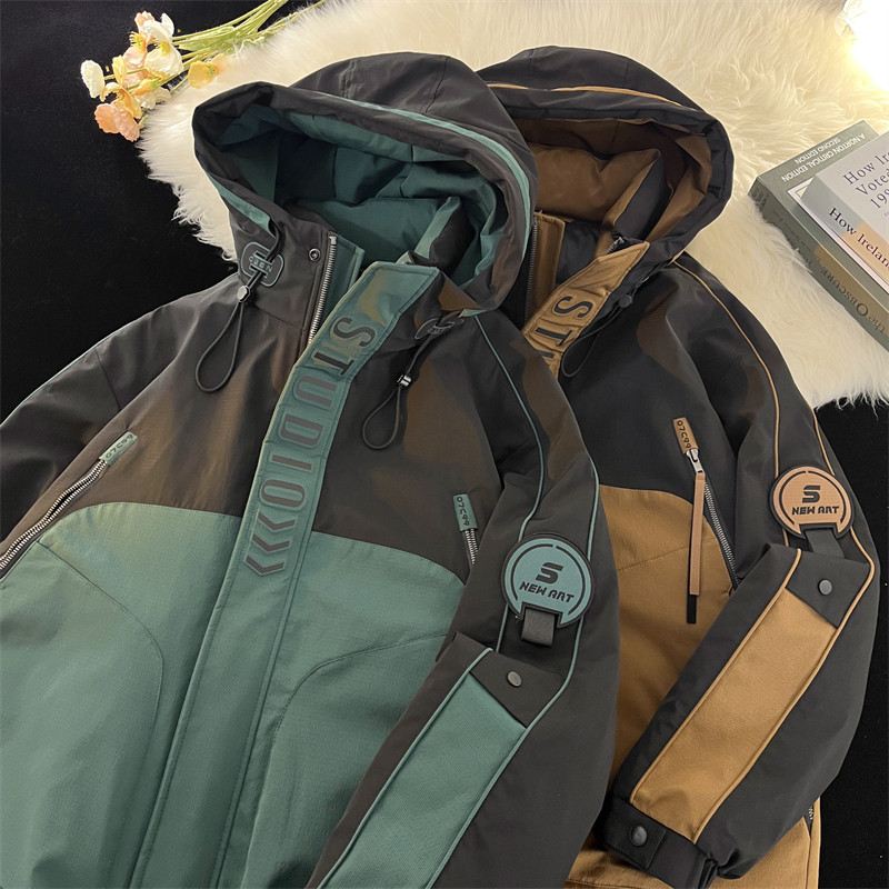23/冬90%白鸭绒高品质连帽羽绒服工装外套2337-P330,男装羽绒服,电商A171