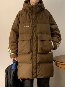 23/冬 新款90%白鸭绒连帽加厚中长款羽绒服男8888-P300图片