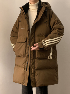 23/冬 新款90%白鸭绒连帽加厚中长款羽绒服男8888-P300图片