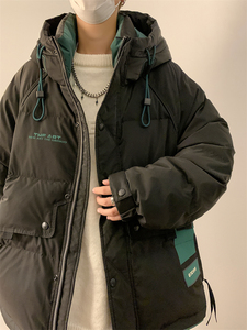 23/冬 90%白鸭绒高品质连帽羽绒服潮流大码外套2327-P300图片