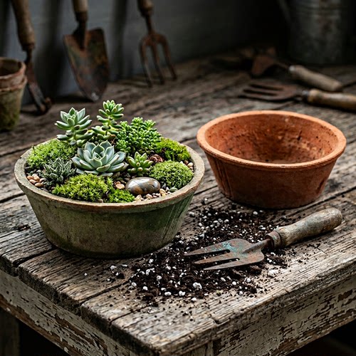 大口径浅口陶盆瓦盆花盆