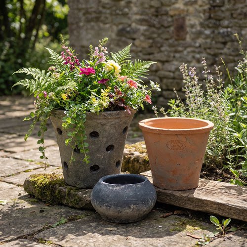 老式陶盆粗陶控根多肉瓦盆