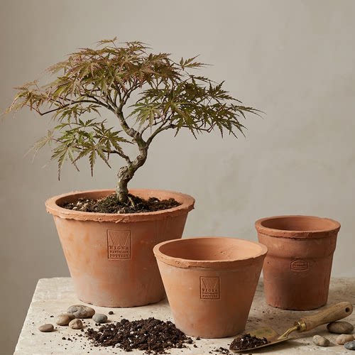 老式陶盆粗陶控根多肉瓦盆