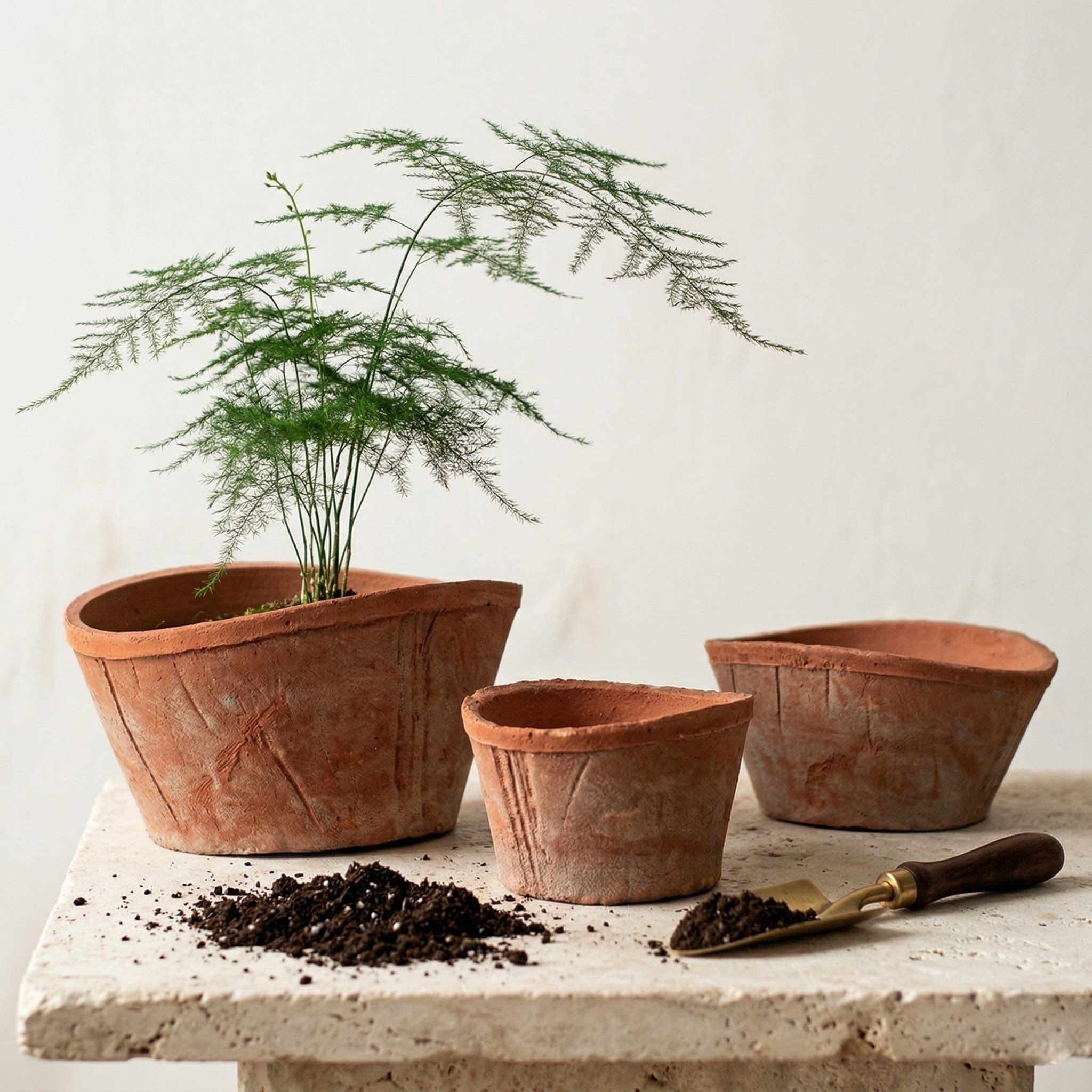 异形兰花花盆ins风做旧水仙瓦盆家用透气复古绿萝蝴蝶兰老式陶盆