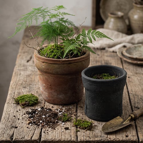 ins陶土红陶瓦盆兰花花盆