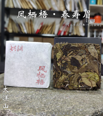 2023年凤栖梧寿眉【七巧茶砖系列】大洋山寿眉贰号轻压