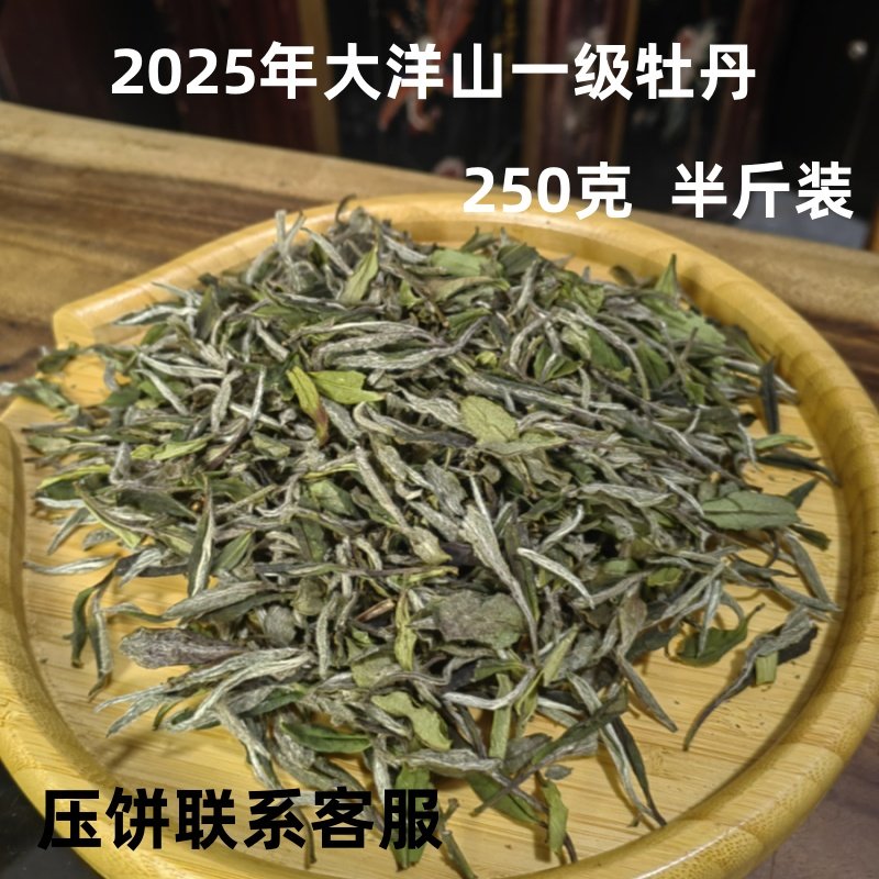 福鼎白茶 2025年 大洋一级牡丹1号 散茶半斤装 鼎贝白茶