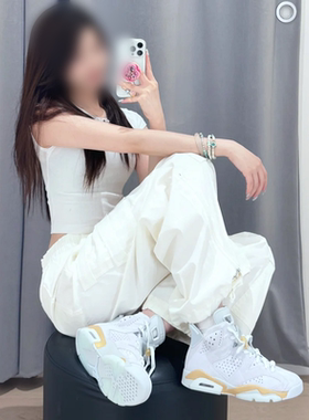 专柜正品/耐克 AIR JORDAN 6 RETRO 女子小珍珠中帮运动休闲鞋