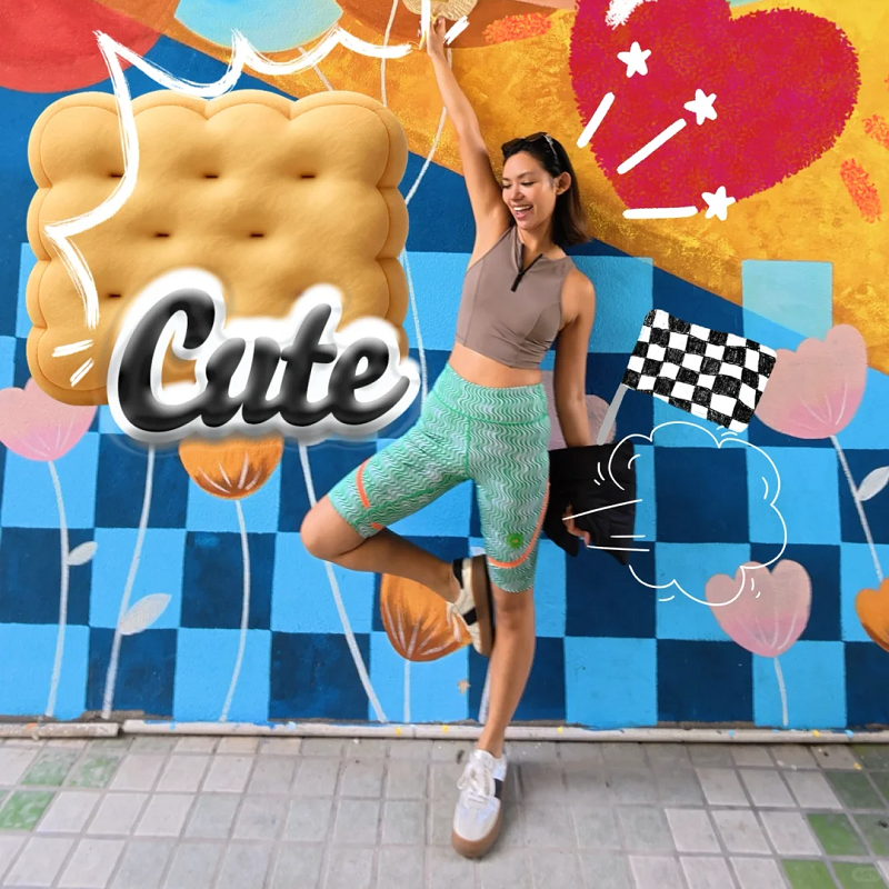 阿迪达斯女子运动健身骑行短裤