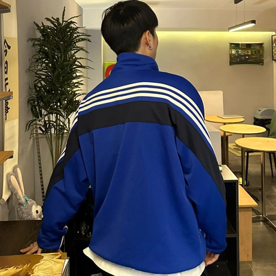 阿迪达斯休闲男女立领夹克外套