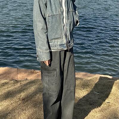 WHICHONE工装cleanfit直筒长裤