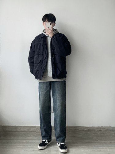 WHICHONE加厚冬季大口袋棉服