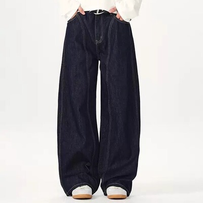 WHICHONE美式原色弯刀牛仔裤